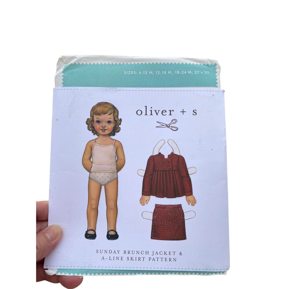 Oliver + s Sunday, brunch jacket, and a skirt 6-12M 12-18M 18-24M  2T-3T pattern